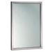 Bobrick B-290 2436 Welded-Frame Mirror w/ Beveled Frame Edge, Stainless, Silver