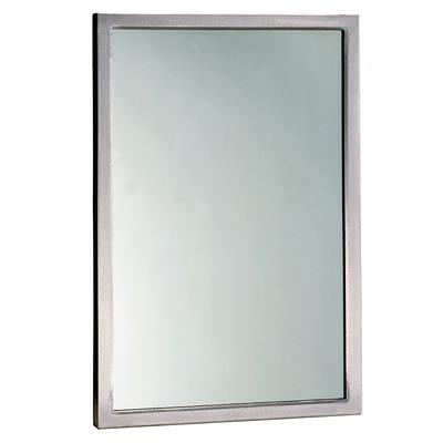 Bobrick B29081836 B-2908 Series Welded Frame Tempered Glass Mirror, 18