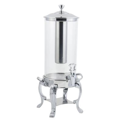 Bon Chef 40500CH 2 gal Beverage Dispenser w/ Ice Tube - Plastic Container, Chrome Base, Silver