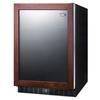 Summit AL57GPNR 24"W Undercounter Refrigerator w/ (1) Section & (1) Glass Door - Black, 115v