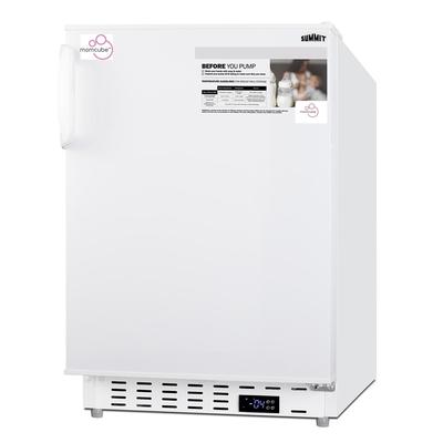 Summit ALFZ36MC 2.68 cu ft MOMCUBE Undercounter Breast Milk Freezer w/ 1 Solid Door - White, 115v