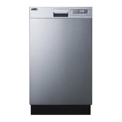 Summit DW18SS4ADA 18" Built In Dishwasher w/ (5) Cycles & LED Display - ADA Compliant, Stainless Steel, 115v, Silver