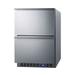 Summit FF642D 23 5/8" W Undercounter Refrigerator w/ (1) Section & (2) Drawers, 115v, Silver