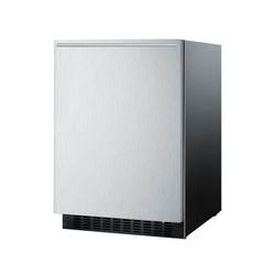 Summit FF64BXSSHH 23 5/8" W Undercounter Refrigerator w/ (1) Section & (1) Door, 115v, Silver