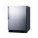 Summit FF7BKBISSHVADA 24" W Undercounter Refrigerator w/ (1) Section & (1) Door, 115v, Silver