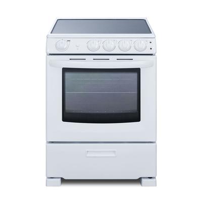 Summit REX2421WRT 24"W Electric Stove w/ 4 Burners - White, 220v/1ph