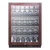 Summit SCR610BLCHPNR 24" 1 Section Commercial Wine Cooler w/ (1) Zone - 20 Bottle Capacity, 115v, Stainless Steel