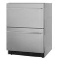 Summit SP6DBS2D7ADA 24" W Undercounter Refrigerator w/ (1) Section & (2) Drawers, 115v, Rapid Chill Compartment, Silver