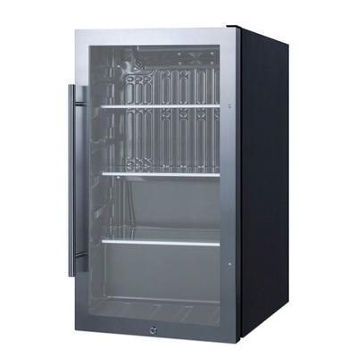 Summit SPR488BOSADA 19" W Indoor/Outdoor Undercounter Refrigerator w/ 1 Glass Door - ADA, 115v, Silver