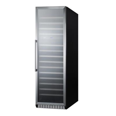 Summit SWC1966 23 5/8" 1 Section Commercial Wine Cooler w/ (2) Zones - 160 Bottle Capacity, 115v, Black