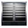 Summit SWC3668ADA 35 3/8" 2 Section Commercial Wine Cooler w/ (2) Zones - 68 Bottle Capacity, 115v, Silver