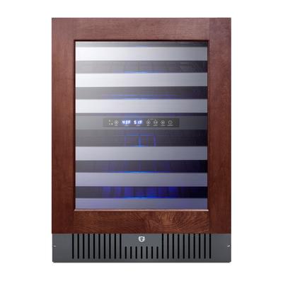 Summit SWC532BLBISTPNR 23 1/2" 1 Section Commercial Wine Cooler w/ (2) Zones - 46 Bottle Capacity, 115v, Black