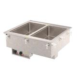 Vollrath 3639950 Drop-In Hot Food Well w/ (2) Full Size Pan Capacity, 120v, Stainless Steel