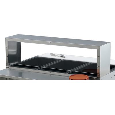 Vollrath 38054 61 1/4" Single Deck Cafeteria Breath Guard - 61 1/4x10x13" Plexiglas Guard, Acrylic Shield, Clear