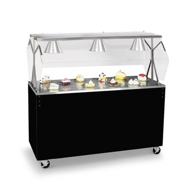 Vollrath 3870560 60" Mobile Food Bar w/ Shelf & Stainless Top - Black, 120v