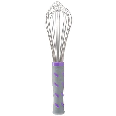 Vollrath 47002 10" Piano Whip - Purple Nylon Handle, Stainless Steel