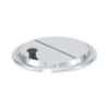 Vollrath 47486 4 1/8 qt Hinged Inset Cover - Mirror-Finish Stainless, Black