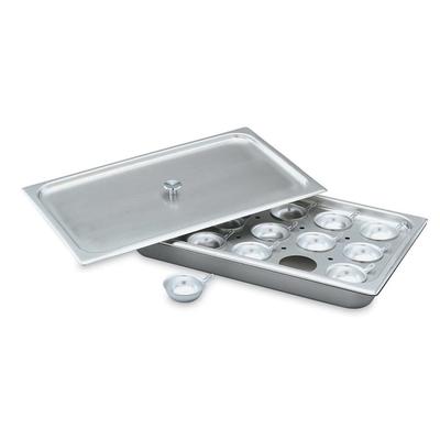 Vollrath 75061 Egg Poacher Cover - Full-Size, Flat with Knob, Stainless