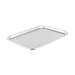 Vollrath 80150 Rectangular Serving/Display Tray - 15 1/5" x 10 1/2" x 5/8" Stainless, Silver