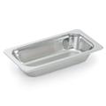 Vollrath 8231105 Miramar 1 9/10 qt Plain 1/3 Size Rectangular Pan - 13 1/16 x 7 x 2 1/2" Stainless, Stainless Steel