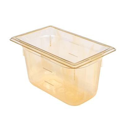 Vollrath 9046410 6"D Quarter Size High Temp Food Pan, Amber