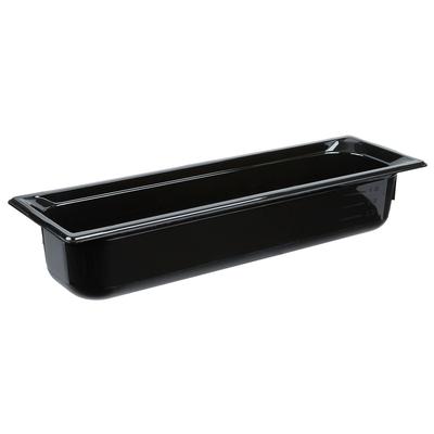 Vollrath 9054420 4"D Half Size Long High Temp Food Pan, High-Temp Plastic, Anti-Jamming, Black