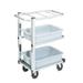 Vollrath 97186 3 Shelf Utility Cart - Single Cantilever, Chrome, Silver