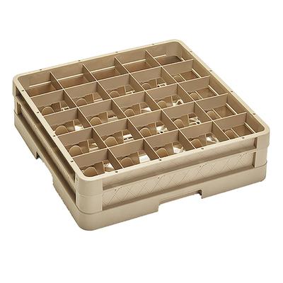 Vollrath CR6B Traex Full Size Glass Rack w/ (25) Compartments - (1) Extender, Beige