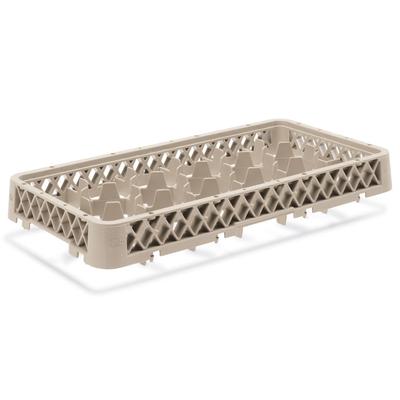 Vollrath HR1D1A Traex Rack-Master Dishwasher Rack - Half-Size, 17 Compartment, (1)Open, (1)Compartment Extender, Beige