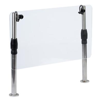 Vollrath MB24MOUNT Mounted Breath Guard - 24"L x 14"W x 14.25" to 25.5"H, Acrylic, Clear, Adjustable, Clear Acrylic