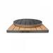 emu A1481 30" Round Sid Outdoor Table Top - Aluminum, Gray w/ Black Edge, 30" Diameter, Wood Look