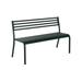 emu 158 50 1/2" Segno Stacking Bench - Indoor/Outdoor, Steel Frame, Antique Black, Powder Coated