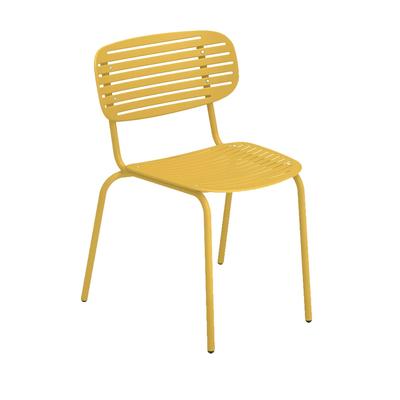 emu 639 Mom Indoor/Outdoor Stackable Side Chair - Steel, Yellow, E-Coated Powder Coating, Curry Yellow