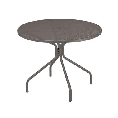 emu E805 (41) 48" Round Cambi Indoor/Outdoor Table w/ Umbrella Hole - Steel, Antique Bronze