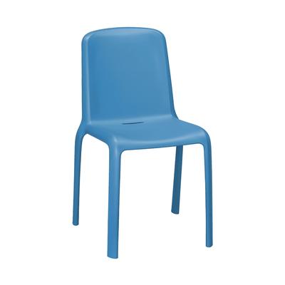 emu 9007 Milo Indoor/Outdoor Stackable Side Chair - Plastic, Blue, Polypropylene