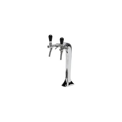 Elkay DSC2K Countertop Water Dispenser Column w/ (2) Taps - Chrome Plated Body, Stainless Steel
