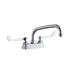 Elkay LK406AT08T6 Deck Mount Faucet w/ 8" Swing Spout & 6" Wrist Blade Handles - 4" Centers, Chrome