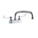 Elkay LK406AT12T4 Deck Mount Faucet w/ 12" Swing Spout & 4" Wrist Blade Handles - 4" Centers, Chrome