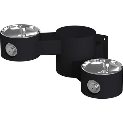 Elkay LK4406BLK Outdoor Bi Level Drinking Fountain - Non Refrigerated, Black
