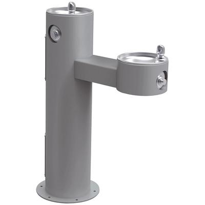 Elkay LK4420FRKGRY Bi Level Pedestal Drinking Fountain - Non Refrigerated, 14"W x 31"D x 40-5/16"H, Gray