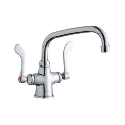 Elkay LK500AT08T4 Deck Mount Double Pantry Faucet w/ 8" Swing Spout & 4" Wrist Blade Handles, Chrome