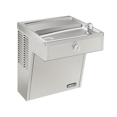 Elkay VRCDS Wall Mount Drinking Fountain - Non Filtered, Non Refrigerated, Stainless, Silver
