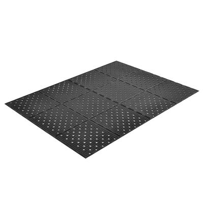NoTrax T23U0034BL Multi-Mat II Mult-Mat II Reversible Drainage Floor Mat, 3' x 4' 3/8" Thick, Black