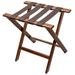 CSL 377DK Wood Luggage Rack w/ Flat Top - 19 3/4"W x 14"D x 19 3/4"H, Dark Finish