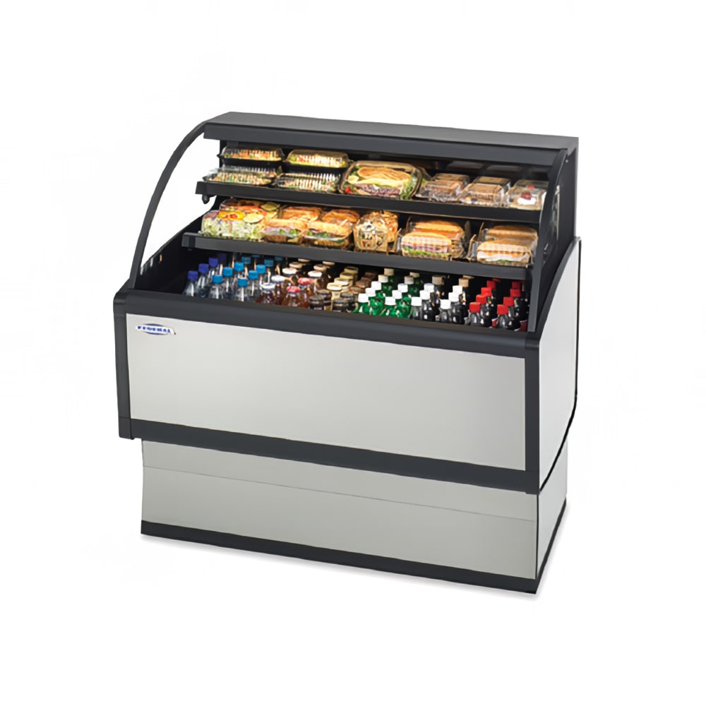 Federal LPRSS3 36" Horizontal Open Air Cooler w/ 3 Levels, 120v, Black