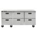 Centerline by Traulsen CLUC-72R-DW 72" W Undercounter Refrigerator w/ (3) Sections & (6) Drawers, 115v, Silver