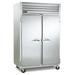 Traulsen G20014P 52 1/10" 2 Section Pass Thru Refrigerator, (4) Left/Right Solid Doors, 115v, Silver