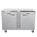 Traulsen UHT48LR-0300 Dealer's Choice 48" W Undercounter Refrigerator w/ (2) Sections & (2) Doors, 115v, Stainless Steel, 4 Shelves, Silver