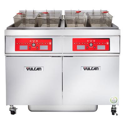 Vulcan 4ER50AF Commercial Electric Fryer - (4) 50 lb Vats, Floor Model, 208v/3ph, Stainless Steel