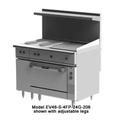 Vulcan EV48-S-4FP24G480 48" 4 Sealed Element Commercial Electric Range with Griddle, 480v/3ph, Stainless Steel